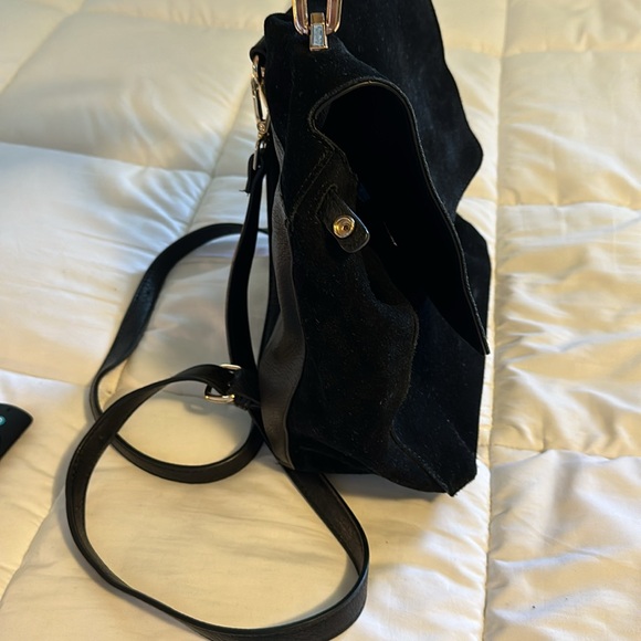 Lulus black, suede and leather backpack - Picture 7 of 9